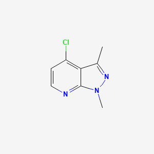 molecular formula C8H8ClN3 B3078962 4-氯-1,3-二甲基-1H-吡唑并[3,4-b]吡啶 CAS No. 1057672-77-1