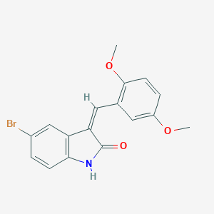 molecular formula C17H14BrNO3 B307897 5-bromo-3-(2,5-dimethoxybenzylidene)-1,3-dihydro-2H-indol-2-one 