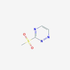 molecular formula C4H5N3O2S B3078974 3-(methylsulfonyl)-1,2,4-Triazine CAS No. 105783-77-5