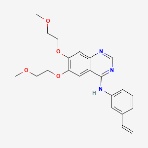 molecular formula C22H25N3O4 B3078986 6,7-Bis(2-methoxyethoxy)-N-(3-vinylphenyl)quinazolin-4-amine CAS No. 1058132-82-3