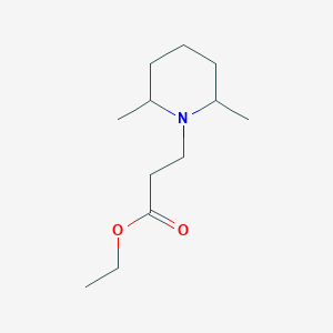 molecular formula C12H23NO2 B3078989 Ethyl 3-(2,6-dimethylpiperidin-1-yl)propanoate CAS No. 105836-42-8