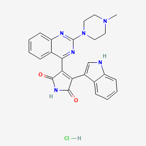 3-(1H-Indol-3-yl)-4-[2-(4-methylpiperazin-1-yl)quinazolin-4-yl]pyrrole-2,5-dione;hydrochloride
