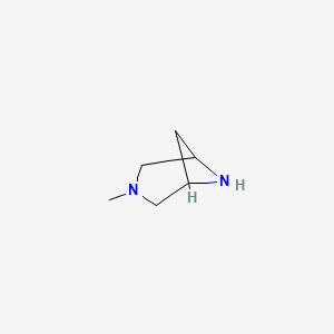 molecular formula C6H12N2 B3079045 3-甲基-3,6-二氮杂双环[3.1.1]庚烷 CAS No. 1059700-16-1