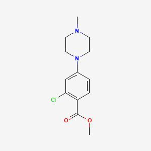 molecular formula C13H17ClN2O2 B3079053 Methyl 2-chloro-4-(4-methyl-1-piperazinyl)benzoate CAS No. 1059705-62-2