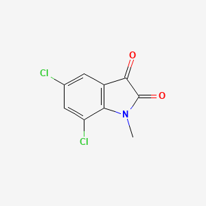 molecular formula C9H5Cl2NO2 B3079071 5,7-二氯-1-甲基-1H-吲哚-2,3-二酮 CAS No. 106009-19-2