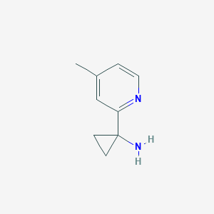 molecular formula C9H12N2 B3079101 1-(4-Methylpyridin-2-YL)cyclopropanamine CAS No. 1060804-85-4