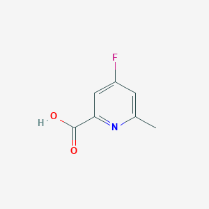 molecular formula C7H6FNO2 B3079102 4-氟-6-甲基吡啶甲酸 CAS No. 1060805-99-3