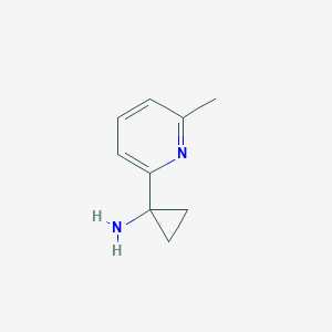molecular formula C9H12N2 B3079107 1-(6-Methylpyridin-2-YL)cyclopropanamine CAS No. 1060806-09-8