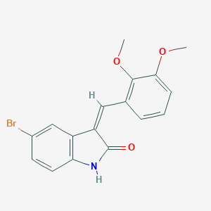 molecular formula C17H14BrNO3 B307913 5-bromo-3-(2,3-dimethoxybenzylidene)-1,3-dihydro-2H-indol-2-one 