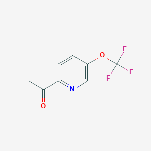molecular formula C8H6F3NO2 B3079138 1-(5-(Trifluoromethoxy)pyridin-2-YL)ethanone CAS No. 1060814-98-3
