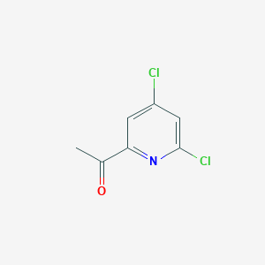 molecular formula C7H5Cl2NO B3079144 1-(4,6-二氯吡啶-2-基)乙酮 CAS No. 1060815-12-4