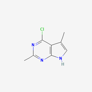 molecular formula C8H8ClN3 B3079148 4-Chloro-2,5-dimethyl-7H-pyrrolo[2,3-D]pyrimidine CAS No. 1060815-87-3