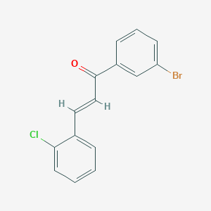 molecular formula C15H10BrClO B3079158 (2E)-1-(3-Bromophenyl)-3-(2-chlorophenyl)prop-2-en-1-one CAS No. 1061342-80-0