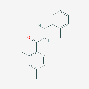 molecular formula C18H18O B3079165 (2E)-1-(2,4-Dimethylphenyl)-3-(2-methylphenyl)prop-2-en-1-one CAS No. 1061485-22-0