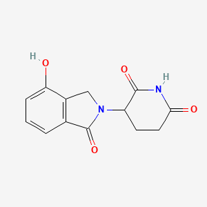molecular formula C13H12N2O4 B3079171 3-(4-Hydroxy-1-oxoisoindolin-2-yl)piperidine-2,6-dione CAS No. 1061604-41-8