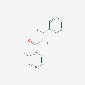 molecular formula C18H18O B3079178 (2E)-1-(2,4-Dimethylphenyl)-3-(3-methylphenyl)prop-2-en-1-one CAS No. 1061642-64-5