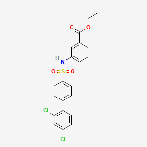 molecular formula C21H17Cl2NO4S B3079200 Ethyl 3-(2',4'-dichlorobiphenyl-4-yl sulfonamido)benzoate CAS No. 1062213-81-3