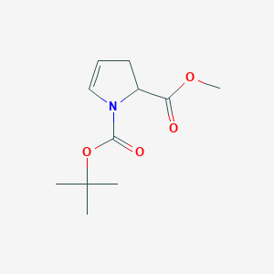 molecular formula C11H17NO4 B3079275 1-tert-butyl 2-methyl 2,3-dihydro-1H-pyrrole-1,2-dicarboxylate CAS No. 1063989-43-4