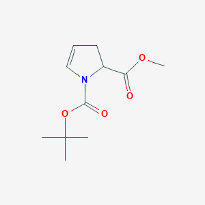 molecular formula C11H17NO4 B3079275 1-叔丁基 2-甲基 2,3-二氢-1H-吡咯-1,2-二羧酸酯 CAS No. 1063989-43-4