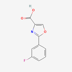 molecular formula C10H6FNO3 B3079308 2-(3-氟苯基)-1,3-恶唑-4-羧酸 CAS No. 1065102-58-0
