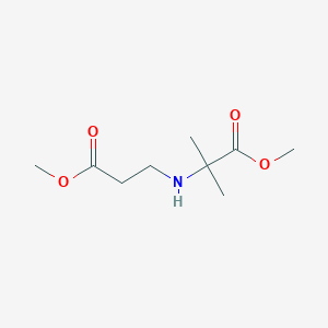 molecular formula C9H17NO4 B3079325 Methyl 2-[(3-methoxy-3-oxopropyl)amino]-2-methylpropanoate CAS No. 106556-64-3