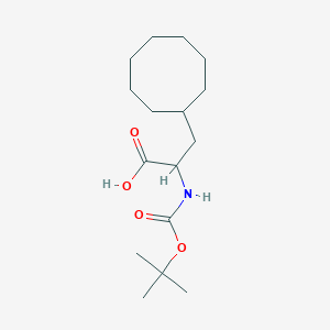 molecular formula C16H29NO4 B3079368 3-Cyclooctyl-2-[(2-methylpropan-2-yl)oxycarbonylamino]propanoic acid CAS No. 1067881-40-6
