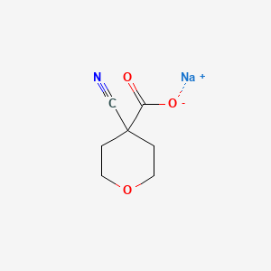 molecular formula C7H8NNaO3 B3079372 Sodium 4-cyanotetrahydro-2H-pyran-4-carboxylate CAS No. 1067881-61-1