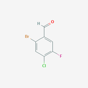 molecular formula C7H3BrClFO B3079374 2-溴-4-氯-5-氟苯甲醛 CAS No. 1067882-63-6