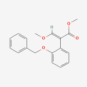 molecular formula C18H18O4 B3079377 2-(2-(苯甲氧基)苯基)-3-甲氧基丙烯酸甲酯 CAS No. 106789-12-2