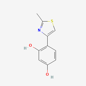 molecular formula C10H9NO2S B3079385 4-(2-Methyl-1,3-thiazol-4-yl)benzene-1,3-diol CAS No. 1067911-22-1