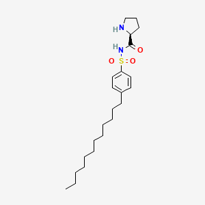 molecular formula C23H38N2O3S B3079391 (2S)-N-(4-十二烷基苯基)磺酰基吡咯烷-2-甲酰胺 CAS No. 1068139-38-7