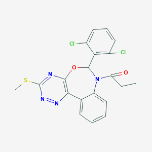 6-(2,6-Dichlorophenyl)-3-(methylsulfanyl)-7-propionyl-6,7-dihydro[1,2,4]triazino[5,6-d][3,1]benzoxazepine
