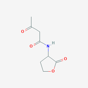 molecular formula C8H11NO4 B3079471 丁酰胺，3-氧代-N-(四氢-2-氧代-3-呋喃基)- CAS No. 106983-29-3