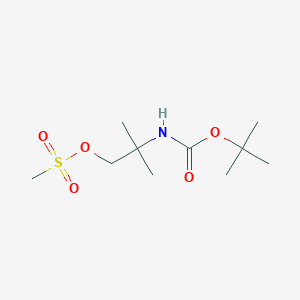 molecular formula C10H21NO5S B3079479 2-({[(1,1-Dimethylethyl)oxy]carbonyl}amino)-2-methylpropyl methanesulfonate CAS No. 107017-68-5