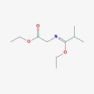 ethyl {[(1Z)-1-ethoxy-2-methylpropylidene]amino}acetate