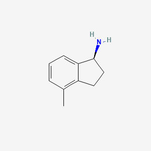 molecular formula C10H13N B3079583 (S)-4-Methyl-indan-1-ylamine CAS No. 1071448-91-3