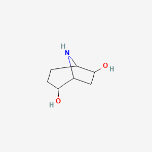 molecular formula C7H13NO2 B3079657 8-Azabicyclo[3.2.1]octane-2,6-diol CAS No. 107259-50-7