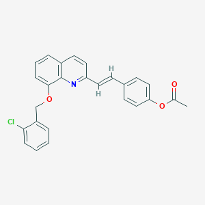 molecular formula C26H20ClNO3 B307969 4-(2-{8-[(2-Chlorobenzyl)oxy]-2-quinolinyl}vinyl)phenyl acetate 