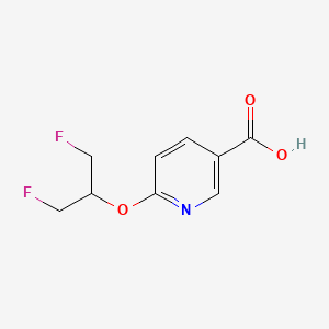 molecular formula C9H9F2NO3 B3079695 6-[2-氟-1-(氟甲基)乙氧基]烟酸 CAS No. 1072855-42-5