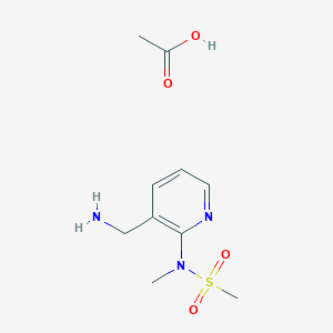 molecular formula C10H17N3O4S B3079706 N-(3-(氨甲基)吡啶-2-基)-N-甲基甲磺酰胺乙酸盐 CAS No. 1073159-75-7