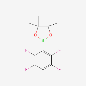 molecular formula C12H13BF4O2 B3079717 4,4,5,5-Tetramethyl-2-(2,3,5,6-tetrafluorophenyl)-1,3,2-dioxaborolane CAS No. 1073339-11-3