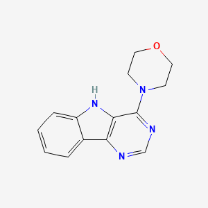 molecular formula C14H14N4O B3079765 4-(5H-pyrimido[5,4-b]indol-4-yl)morpholine CAS No. 107400-99-7