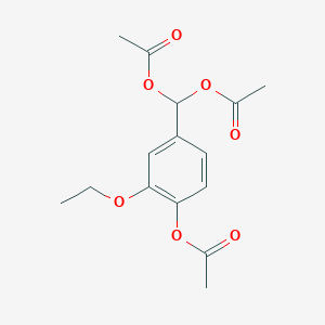 molecular formula C15H18O7 B307979 (Acetyloxy)[4-(acetyloxy)-3-ethoxyphenyl]methyl acetate 