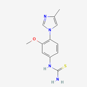 molecular formula C12H14N4OS B3079881 1-(3-methoxy-4-(4-methyl-1H-imidazol-1-yl)phenyl)thiourea CAS No. 1077628-67-1