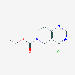 molecular formula C10H12ClN3O2 B3079891 ethyl 4-chloro-7,8-dihydropyrido[4,3-d]pyrimidine-6(5H)-carboxylate CAS No. 1078103-66-8