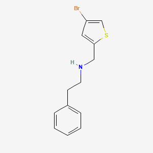 molecular formula C13H14BrNS B3079898 N-[(4-溴噻吩-2-基)甲基]-2-苯乙胺 CAS No. 1078162-18-1