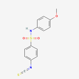 molecular formula C14H12N2O3S2 B3079964 4-isothiocyanato-N-(4-methoxyphenyl)benzenesulfonamide CAS No. 107922-16-7
