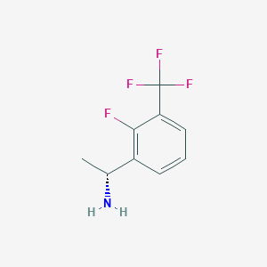 molecular formula C9H9F4N B3079985 (r)-1-(2-Fluoro-3-(trifluoromethyl)phenyl)ethanamine CAS No. 1079656-93-1