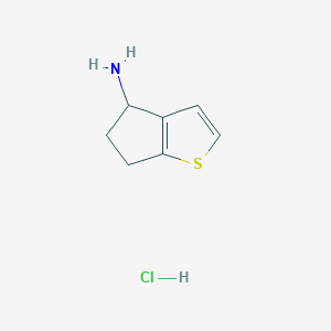molecular formula C7H10ClNS B3080034 5,6-Dihydro-4H-cyclopenta[b]thiophen-4-amine hydrochloride CAS No. 108046-27-1