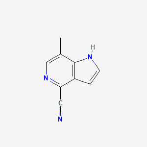 molecular formula C9H7N3 B3080091 7-methyl-1H-pyrrolo[3,2-c]pyridine-4-carbonitrile CAS No. 1082041-01-7
